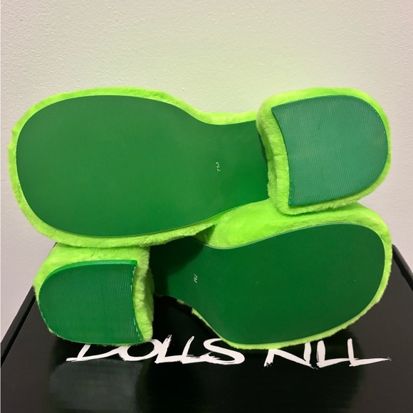 NIB Dolls Kill x Care Bears Green Love A lot Platform Mary Janes - Picture 10 of 12